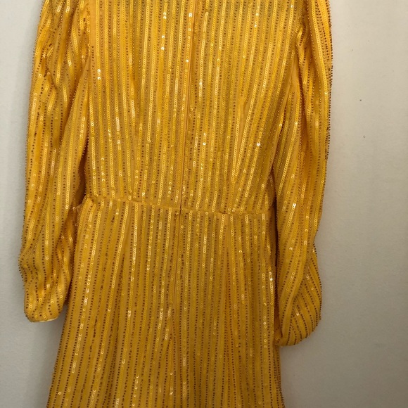 TALULAH Yellow Beaming Beaded Mini Cocktail Dress - Picture 3 of 6